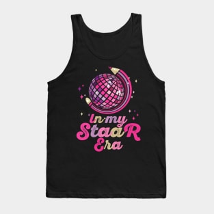 In My Staar Era Exam Testing Day Funny Teacher Globe Tank Top